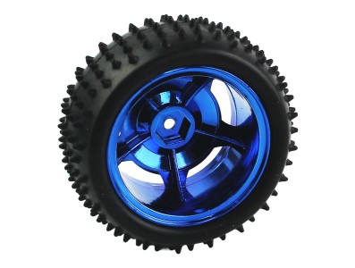 Roda 85x38mm Azul Off-Road de Borracha para Carrinho robótico - ND031 - Imagem 2