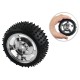 Roda 85x38mm Prata Off-Road de Borracha para Carrinho robótico - ND030 - Thumb 1