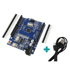 Placa Uno SMD USB-C compatível Arduino + Cabo USB