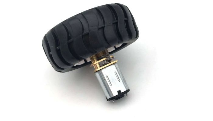 Ilustração Conexão Roda 42mm com Micro Motor DC N20 com Caixa de Redução - [1034921]