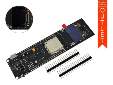 TTGO ESP32 OLED NodeMCU com WiFi, Bluetooth, Suporte para Bateria 18650 e Gerenciador de Carga - Imagem 1