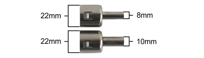 Dimensões Bocal para Estação de Solda 702B+ e 902 8 e 10mm - [1035137]