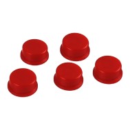 Capa para Push Button 12x12mm Vermelha - Kit com 5 Unidades