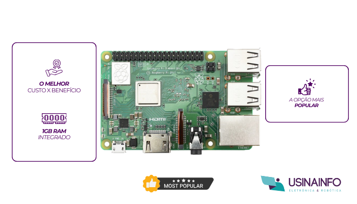 Destaques Raspberry Pi 3 Modelo B+ - [1035295]