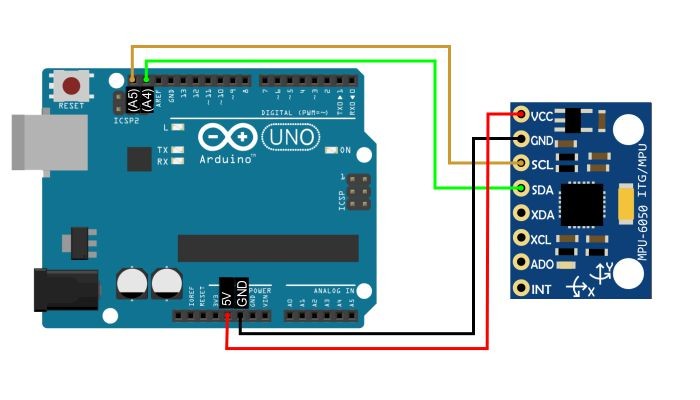 Conexão Acelerômetro e Giroscópio MPU-6050 com Arduino - [1035304]