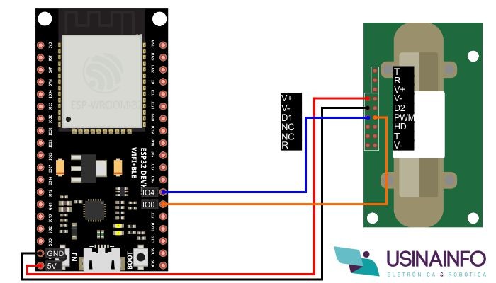 Conexão Sensor de CO2 MH-Z14A com ESP32 Nodemcu - [1035306]