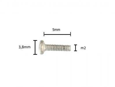 Parafuso M2 x 5mm Metálico - Kit com 10 unidades - Imagem 3