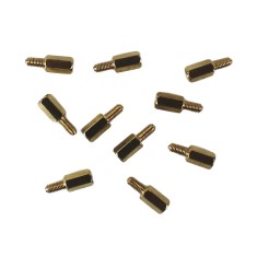 Parafuso Espaçador Metálico Sextavado 8mm + 6mm M3 PCB - Macho x Fêmea - Kit com 10 unidades