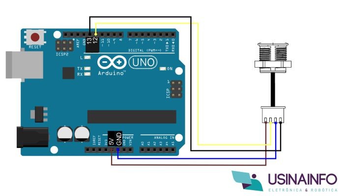 Exemplo ligação sensor XKC-KL200-UART com Arduino - [1035568]