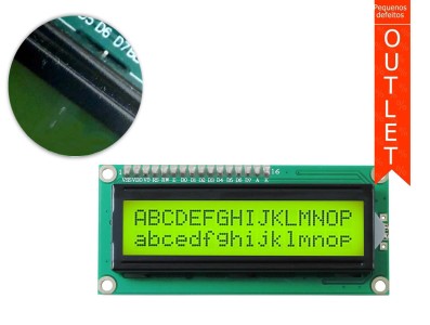 Display LCD 16x2 I2C com Fundo Verde - OUTLET - Imagem 1