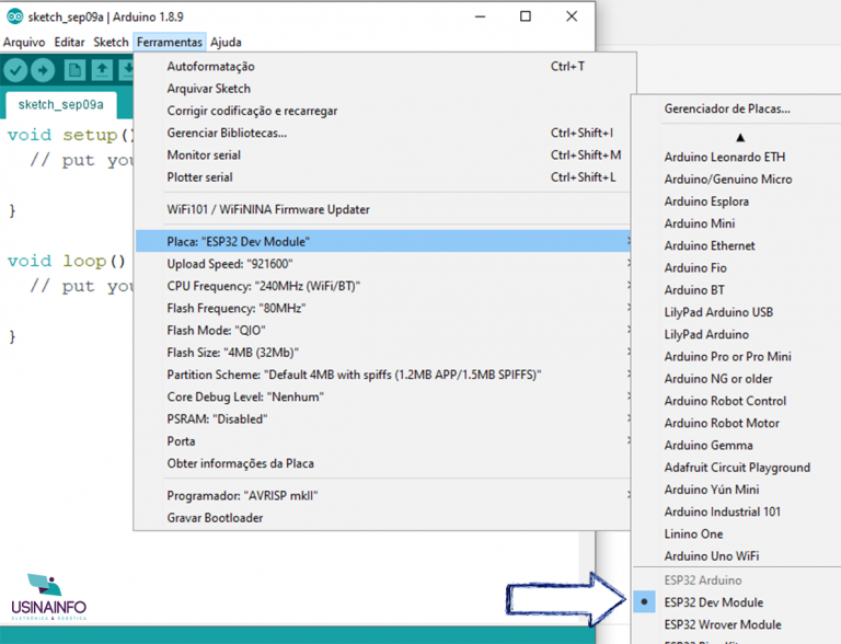 Programar Esp32 Com A Ide Arduino Tutorial Completo Blog Usinainfo 8629