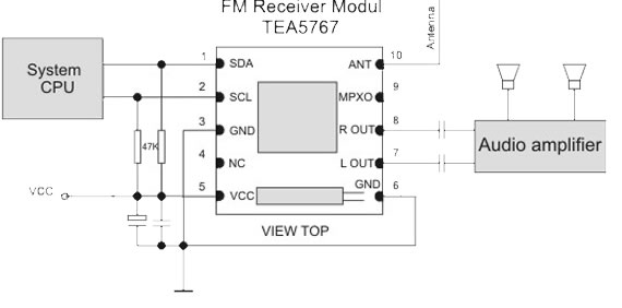 Микросхема rda5807fp схема подключения